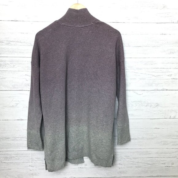 J. Jill Pure Women's Purple Gray Ombre Cardigan Sweater Open Front Small - Picture 8 of 9